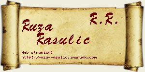 Ruža Rasulić vizit kartica
